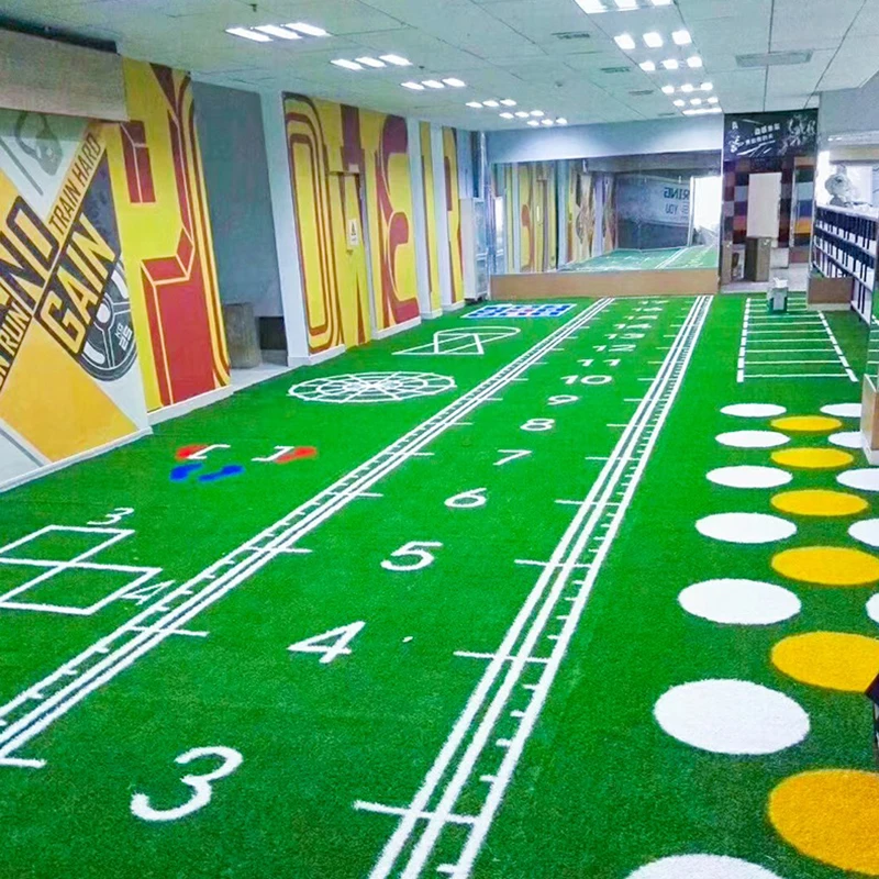 High Density Gym Flooring Turf Pull Sled Turf Meter Marked Gym Artificial Grasspromote sales