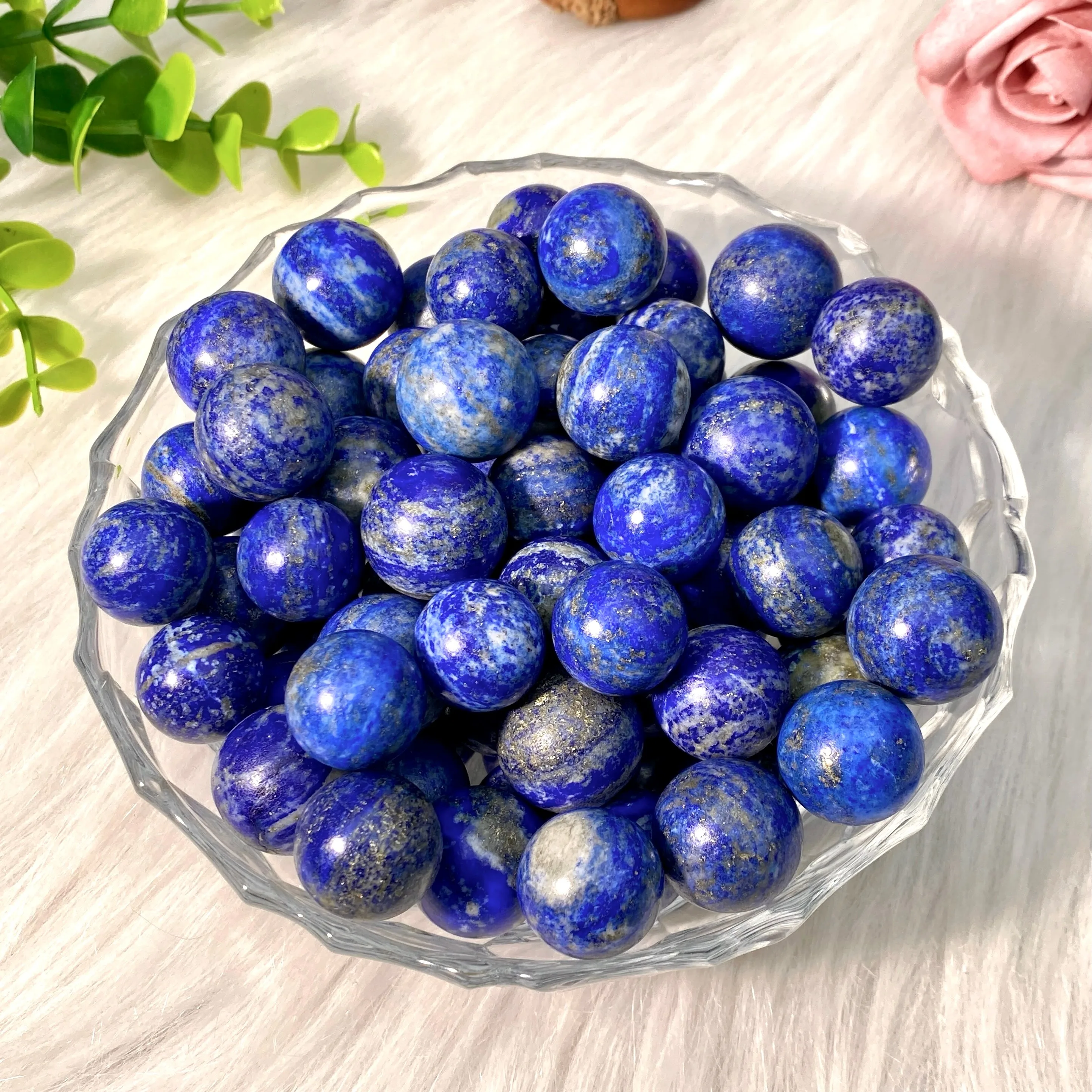 1PC Random High Quality Lapis Lazuli Natural Crystal Sphere, Birthday gift, Halloween Gift, Christmas Gift, Home Decoration.