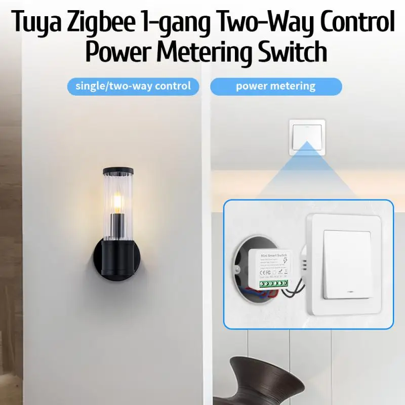 Aubess Tuya ZigBee умный переключатель DIY мини умный выключатель 16A с поддержкой мониторинга мощности синхронизации голосовое управление Alexa Google Home