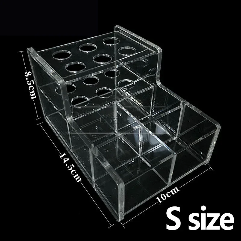 ทันตกรรมอะคริลิคกล่องเก็บมัลติฟังก์ชั่ตําแหน่ง Rack กาวคอมโพสิต Applicator Oral วัสดุเก็บกล่อง