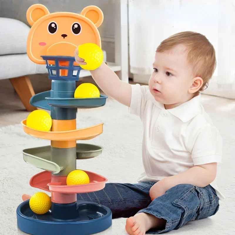 

Montessori Toys Baby 0 12 24 36 Months Track Rolling Ball Push Pop Sliding Ball Early Education Toys Games Children Sensory Toy