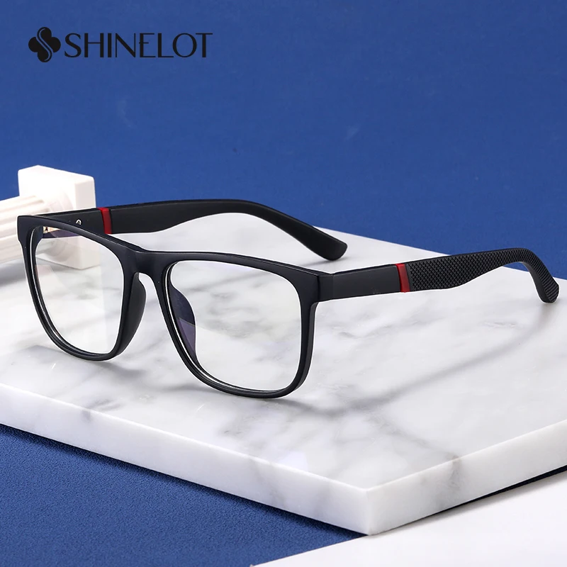 

81120 Hot Sale Men Rectangle Eyeglasses Frame Male Eye Protection Concise Style Glasses Boyfriend Birthday Eyewear Gift