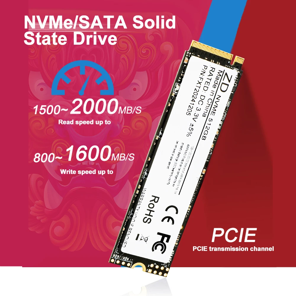 M2 NVME SSD 128 ГБ 256 ГБ 512 ГБ 1 ТБ 2000 МБ/с PCIE 3.0 Жесткий диск Внутренний твердотельный накопитель TLC 3D NAND Flash для ноутбука Настольного компьютера
