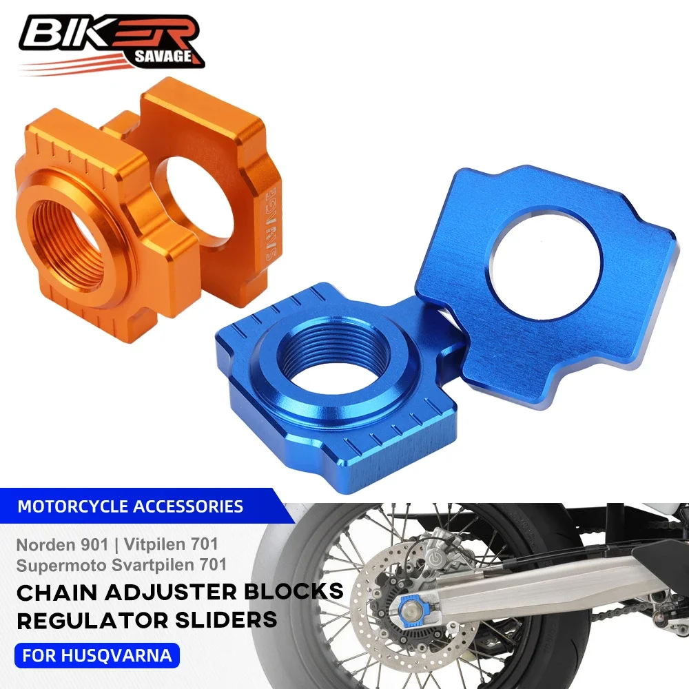 

2024 For Husqvarna Enduro 701 Chain Adjuster Regulator Sliders Svartpilen Vitpilen Supermoto 701 Norden 901 Axle Block Tensioner