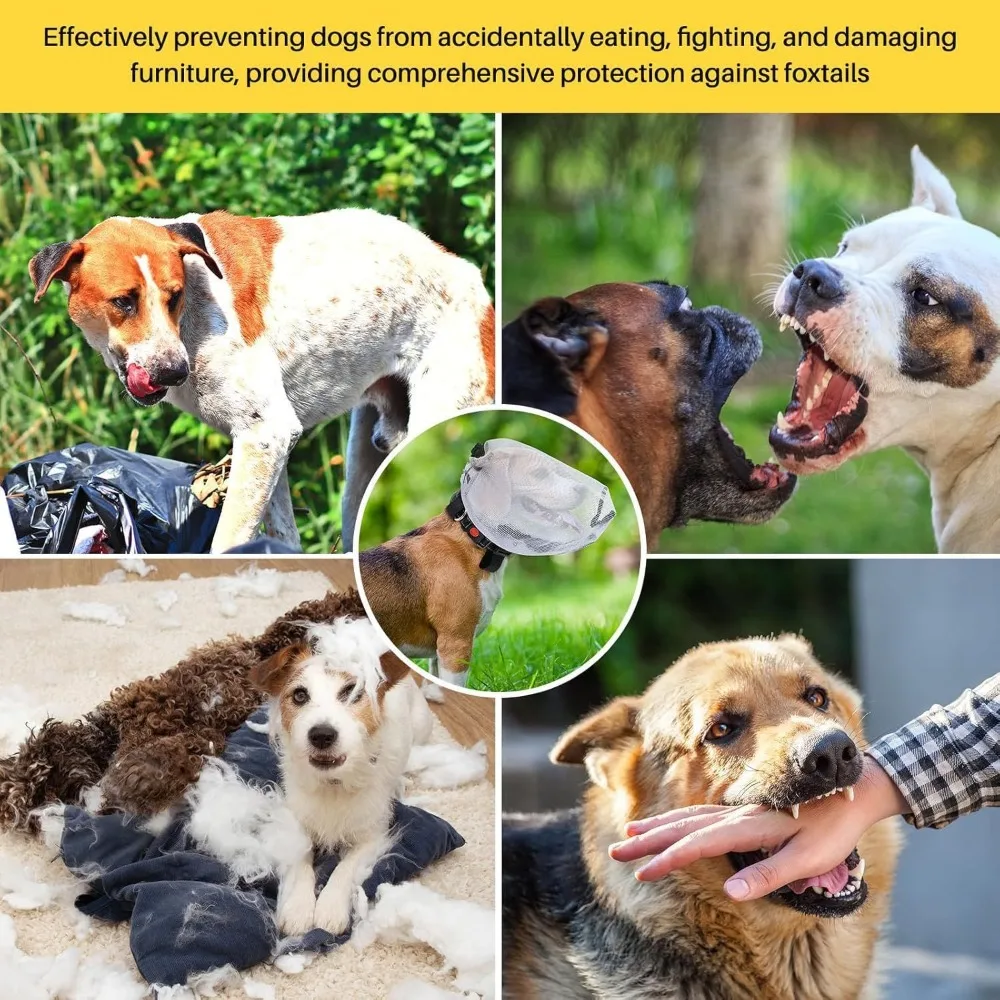 Lightweight Adjustable Dog Protective Mask Mesh Portable Pet Protective Veil Breathable Mosquito Proof Mask Hiking