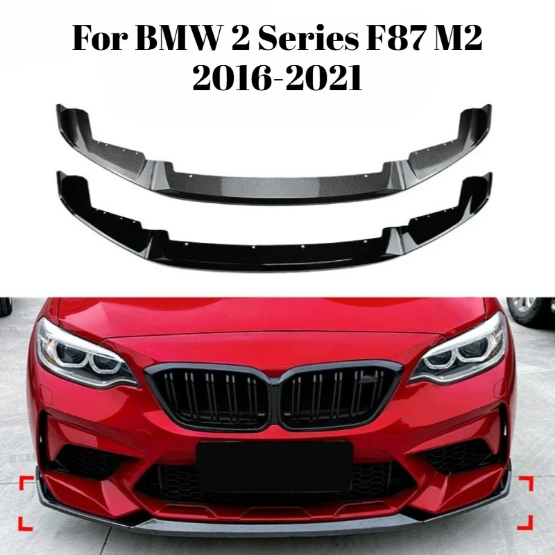 Front Bumper Lip Spoiler For BMW 2 Series F87 M2 2016-2021 Exterior Body Kit Styling Tuning Parts Car Accessories