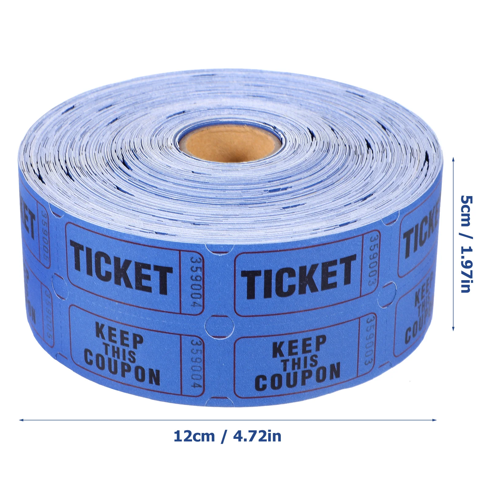 Billets de tombola de loterie de carnaval rouge, 1000 pièces, rouleaux de billets de jeu pour événement, fête d'entreprise, film de carnaval en vrac