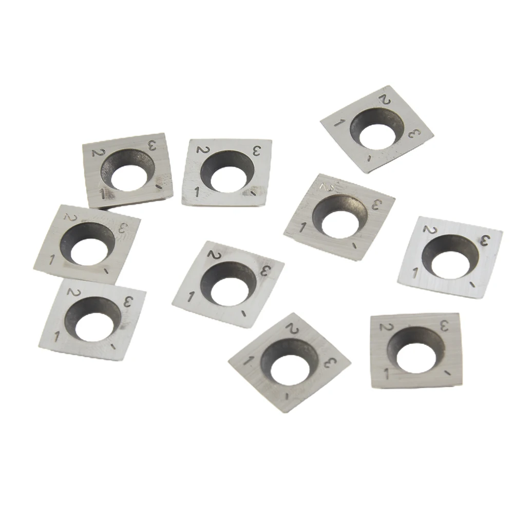 15x15x2.5mm Radius Replacement Plastic Container Storage 4 Edges Blade CNC Or DIY Wood Lathe Turning Tools Radius Replacement