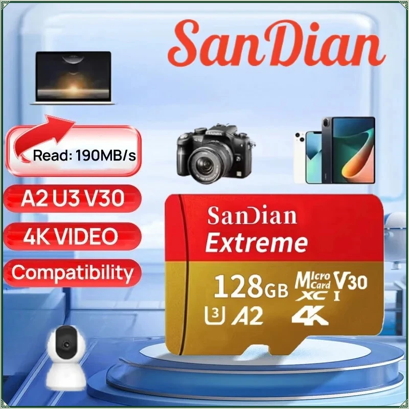 

2026 1TB Micro TF/SD Card Memory Card 128GB 256GB Mini Memory Card Class10 For Camera/Phone