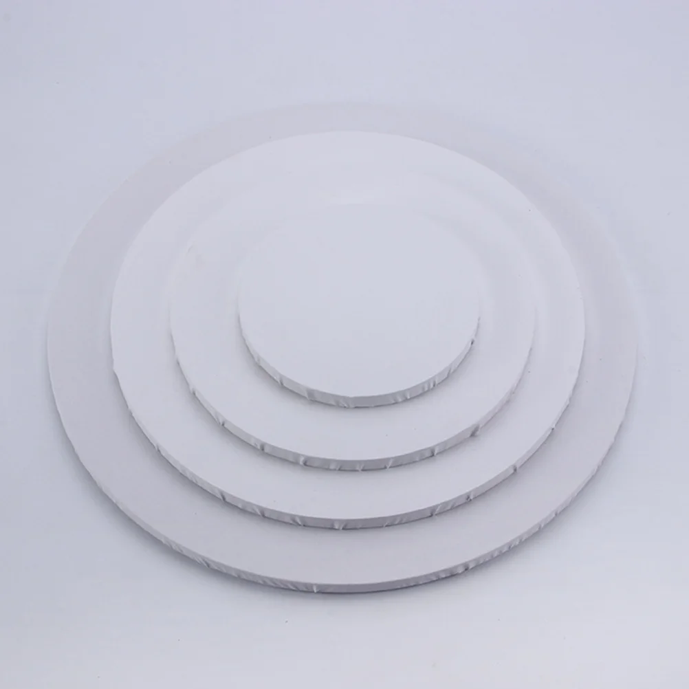 2 Pcs Macrame Board Round Oil Painting Frame Large Circular Canvas Artist Stretched White