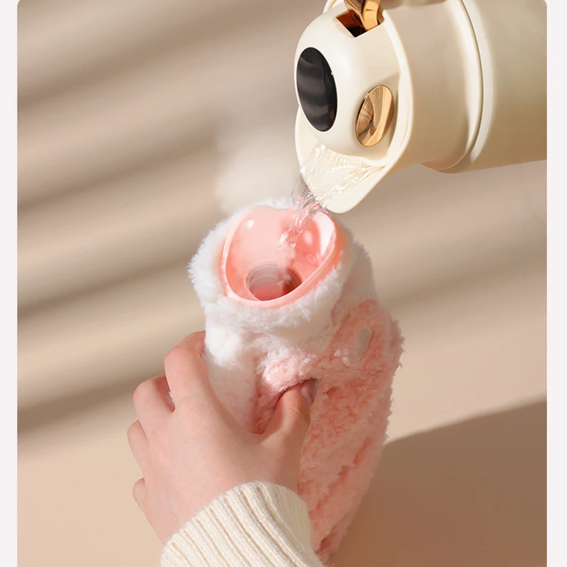 

Cute Thickened Explosion-proof Hot Water Bag Water Injected Plush Warm Quilt And Hand Warmer Litros бутылка для воды 500ML