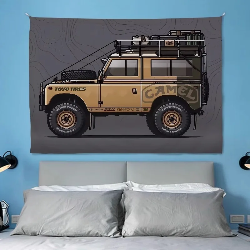 Outdoor Off-road Jeep Wall Decoration Tapestry Home Living Room Tapestry