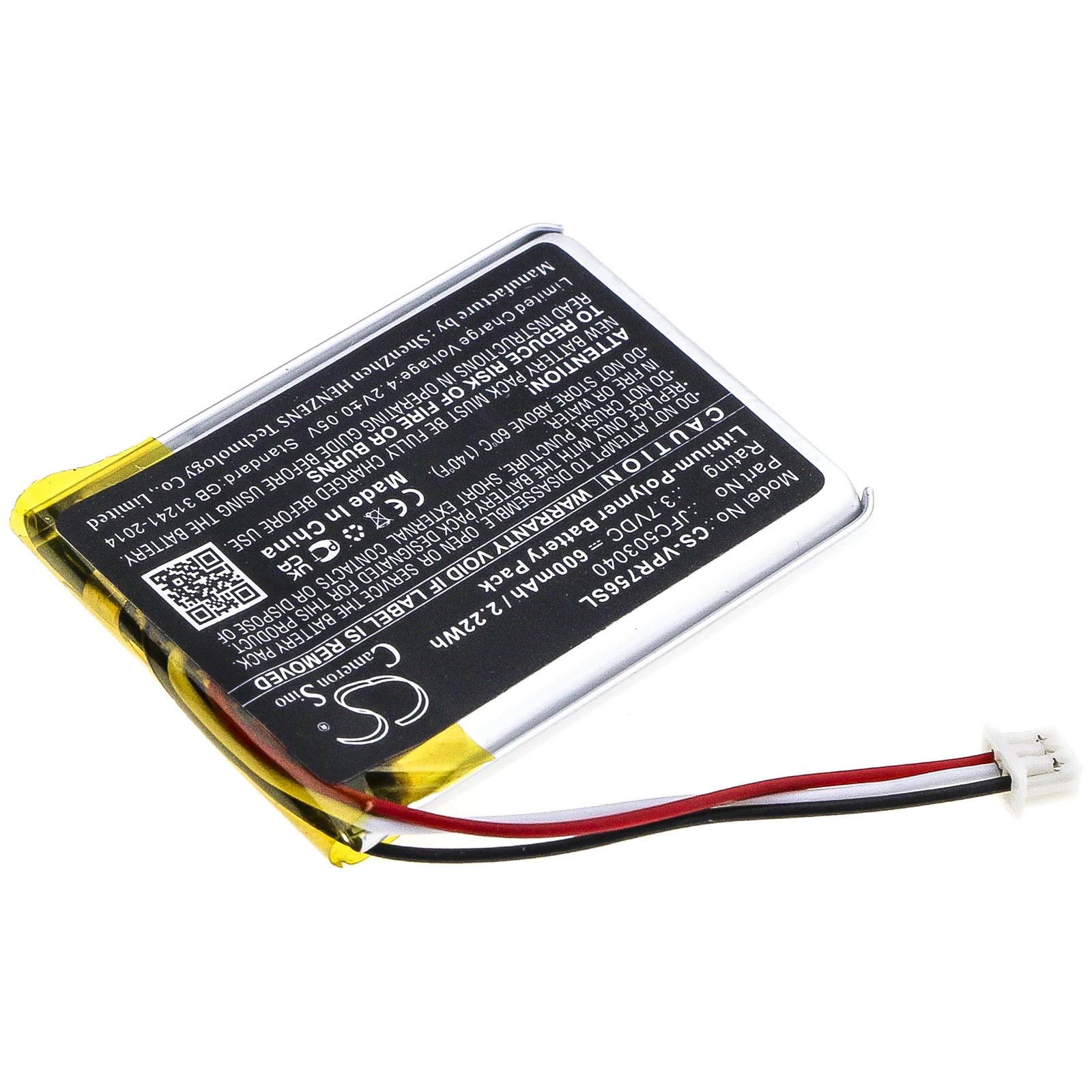 3.7V 600mAh Remote Start and Entry Systems Battery JFC503040 for Clifford 7541X, For Viper 7945V 7945P 3706V 7944V 7941X 7941P