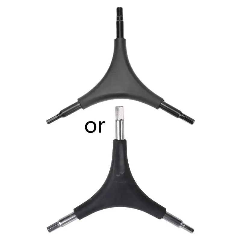 652F 4/5/6mm 산악 자전거 스패너 Y 자형 육각 렌치 다기능 3 방향 자전거 수리 유지 보수 도구 블랙