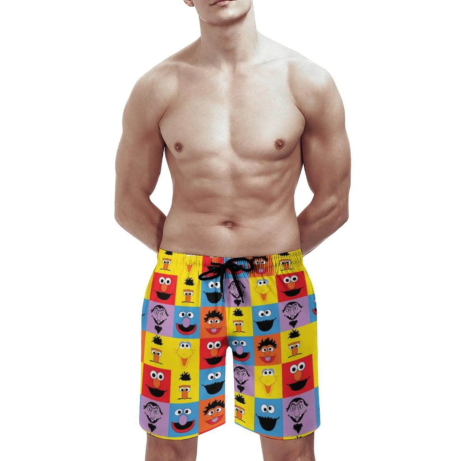 Fashion Cute Shark Dinosaur Beach Shorts For Men 3D Print Cartoon Animal Swim Shorts Surfing Board Shorts Men Street Short Pants