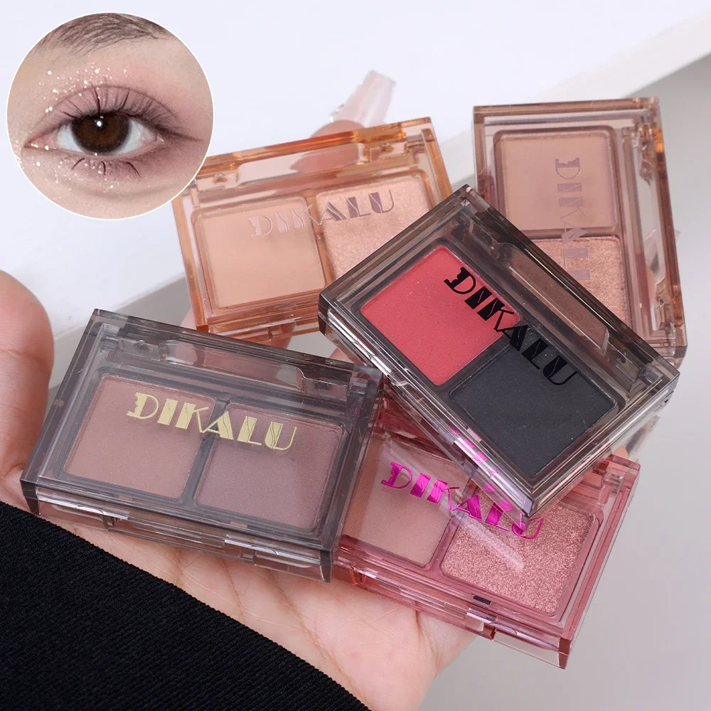 Paleta de sombra de ojos resistente al agua, color rojo perla, negro, Punk, mate ahumado, purpurina, sombra de ojos en polvo, paleta de contorno de ojos, Cosméticos de maquillaje