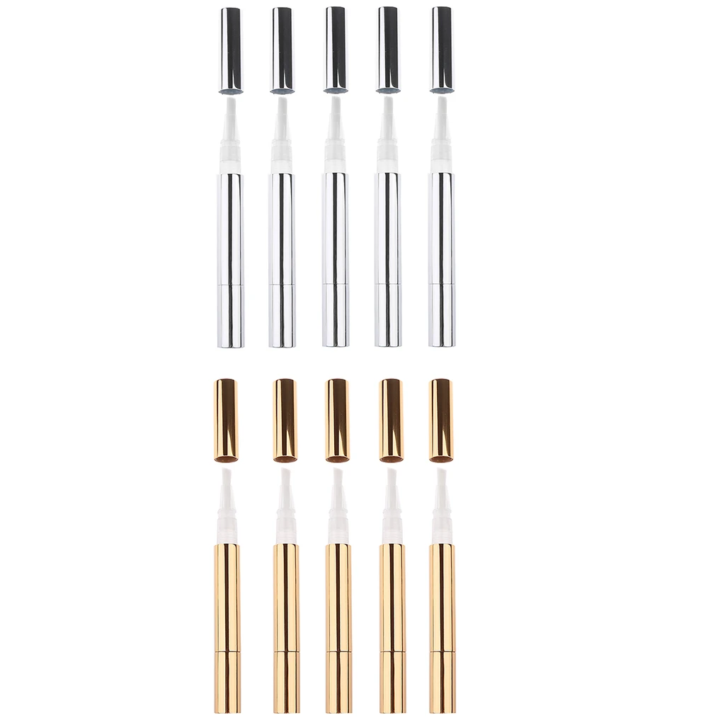 Navulbare draaibare pen cosmetische verpakking buisje plastic aluminium lege lippenbalsem applicator voor nagellak