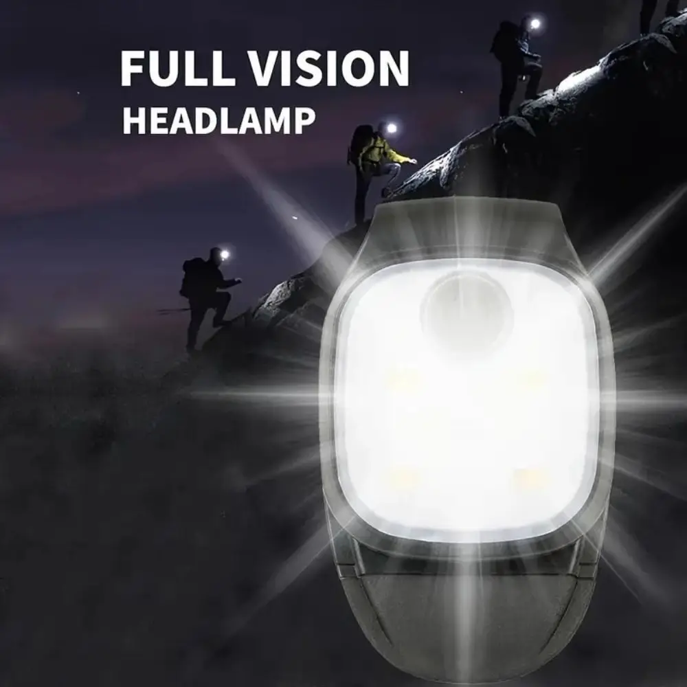 4 Lighting Modes Clip on Lamp for Cap USB Rechargeable Aglimmer LED Clip Headlight 5 LED Beads Bright Safety Warning Light