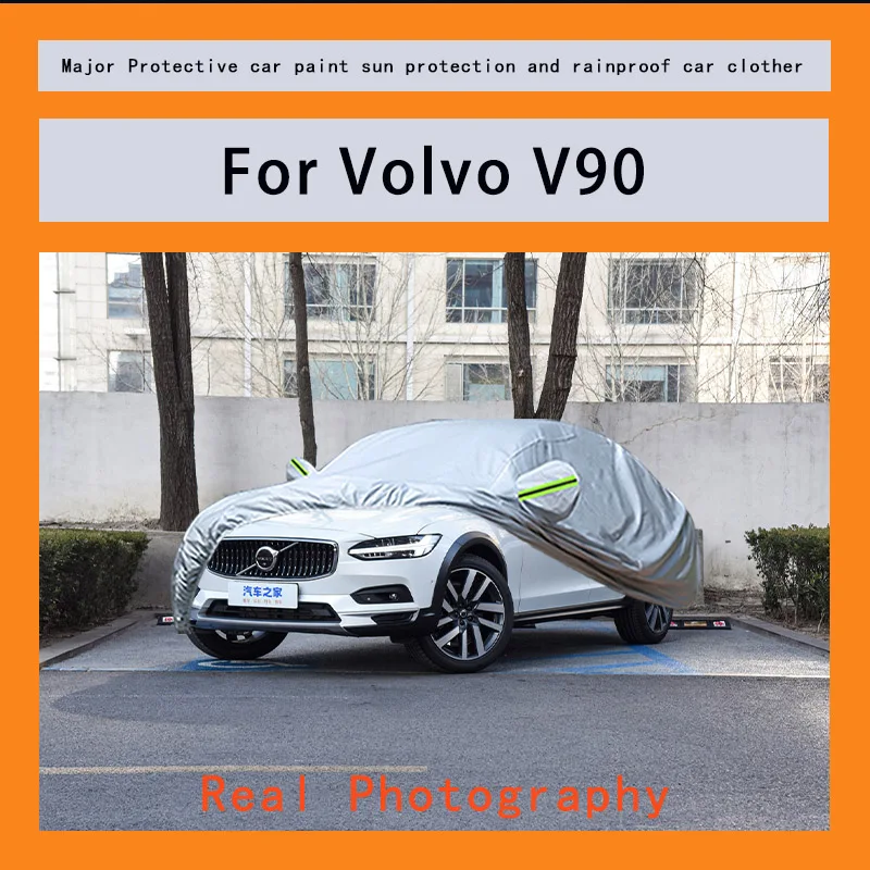 

﻿﻿For Volvo V90 Car Covers Outdoor Waterproof Dustproof Sun Rain Snow Protection Thick Oxford Cloth Full Outer Cover