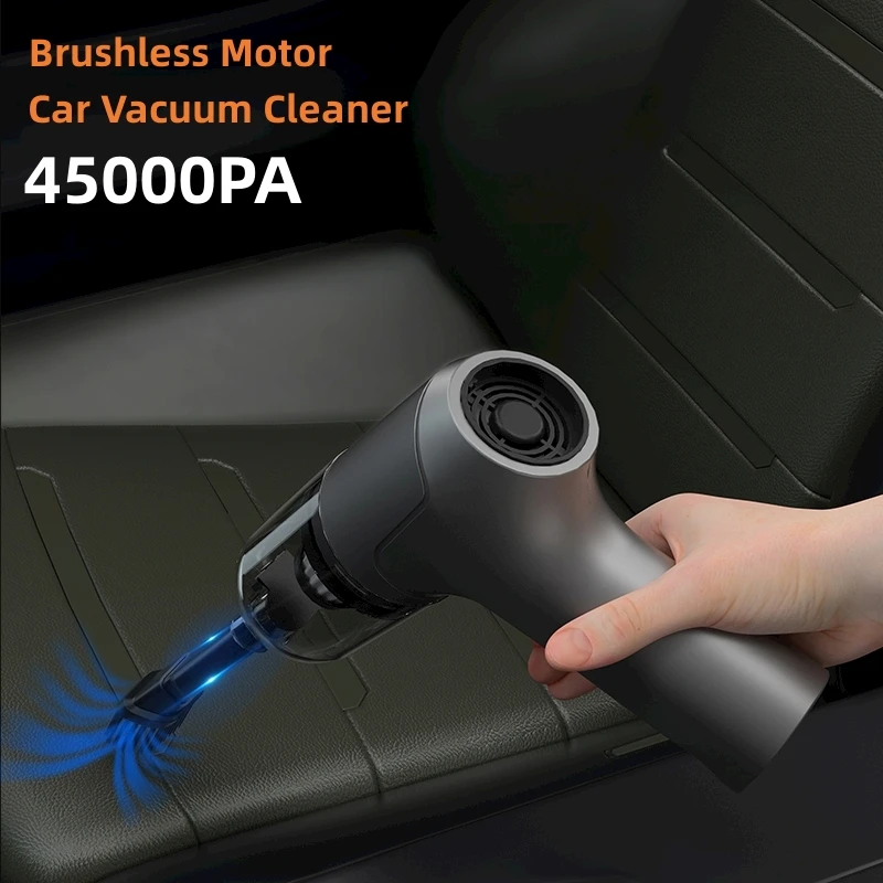 45000Pa Powerful Wireless Car Vacuum Cleaner Portable Automotive Vacuum Cleaner With Blower Brushless Motor Car Cleaning Tool