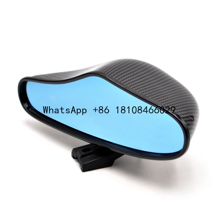 

Universal Plastic Car Mirror Blue Tint Interior Mirror Rear View Mirror With Bracket