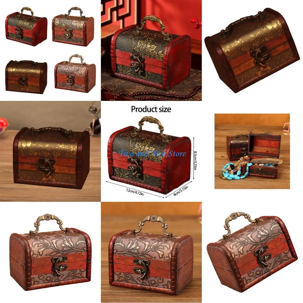 

HX6F Leather Jewelry Organizers Portable Design with Large Capacity Space Saving