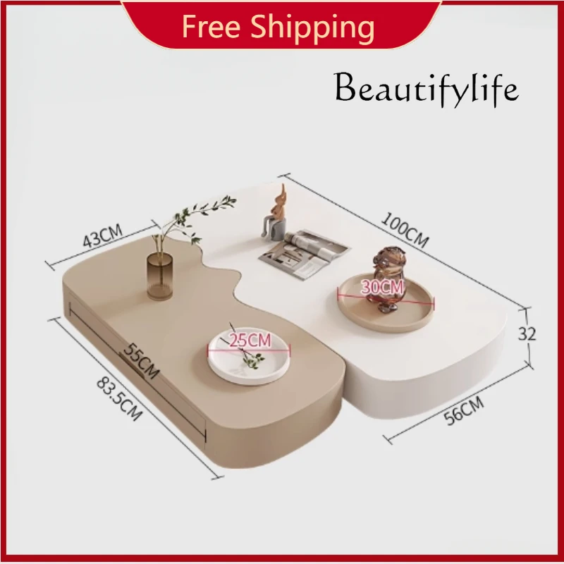 

c mesa de centro salaCream White Coffee Table Drawer Storage Unique Living Room Side Table Nordic Designer Mesa Centro Salo