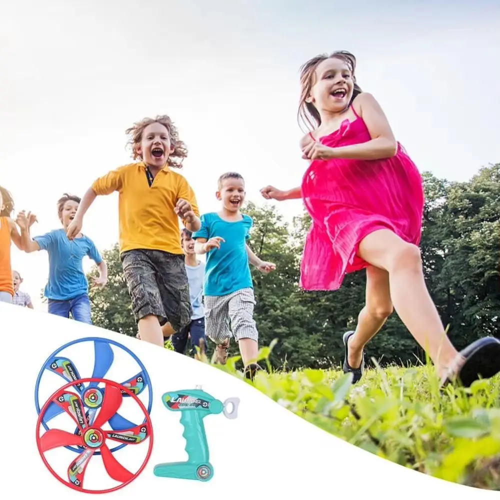 Divertido lanzador Spinner Pull Flying Ripcord giratorio educativo Ripcord Sky Spin juguetes dibujos animados atmósfera Prop libélula al aire libre