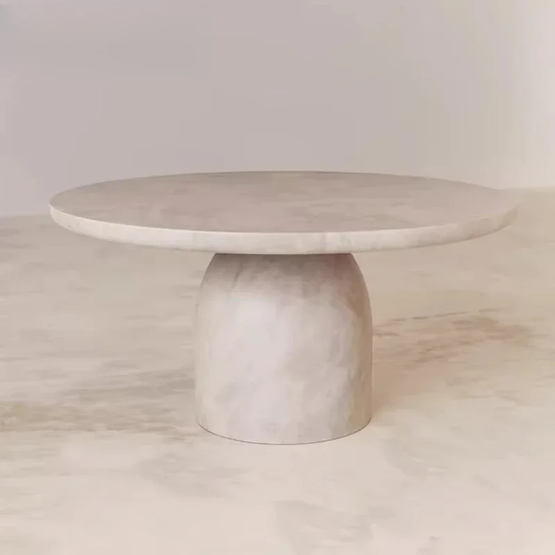 Furniture modern design concrete coffee and side table rectangular center with bullet-shaped legs for living room