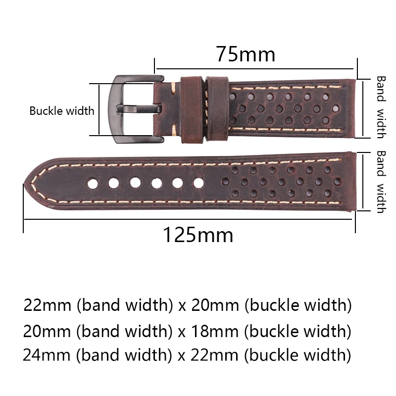 Vintage Genuine Leather Watchbands 20mm 22mm 24mm Cowhide Wrist Strap Belt for Samsung Galaxy Watch 4 Bracelet Accessory