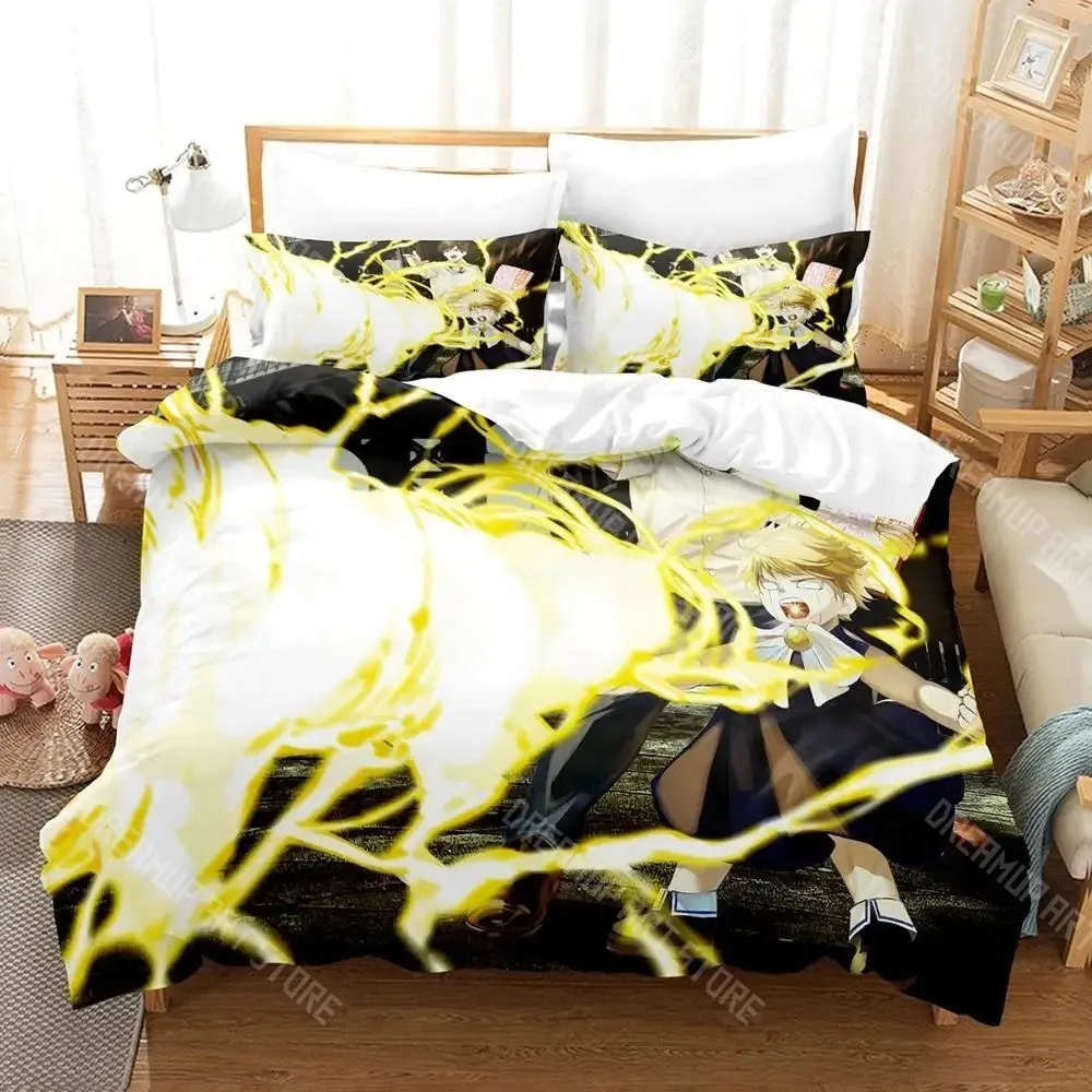 3D Printed Zatch Bell Anime Bedding Set for Boys Girls Duvet Cover Pillowcase Twin Queen King Full Single Double Sizes