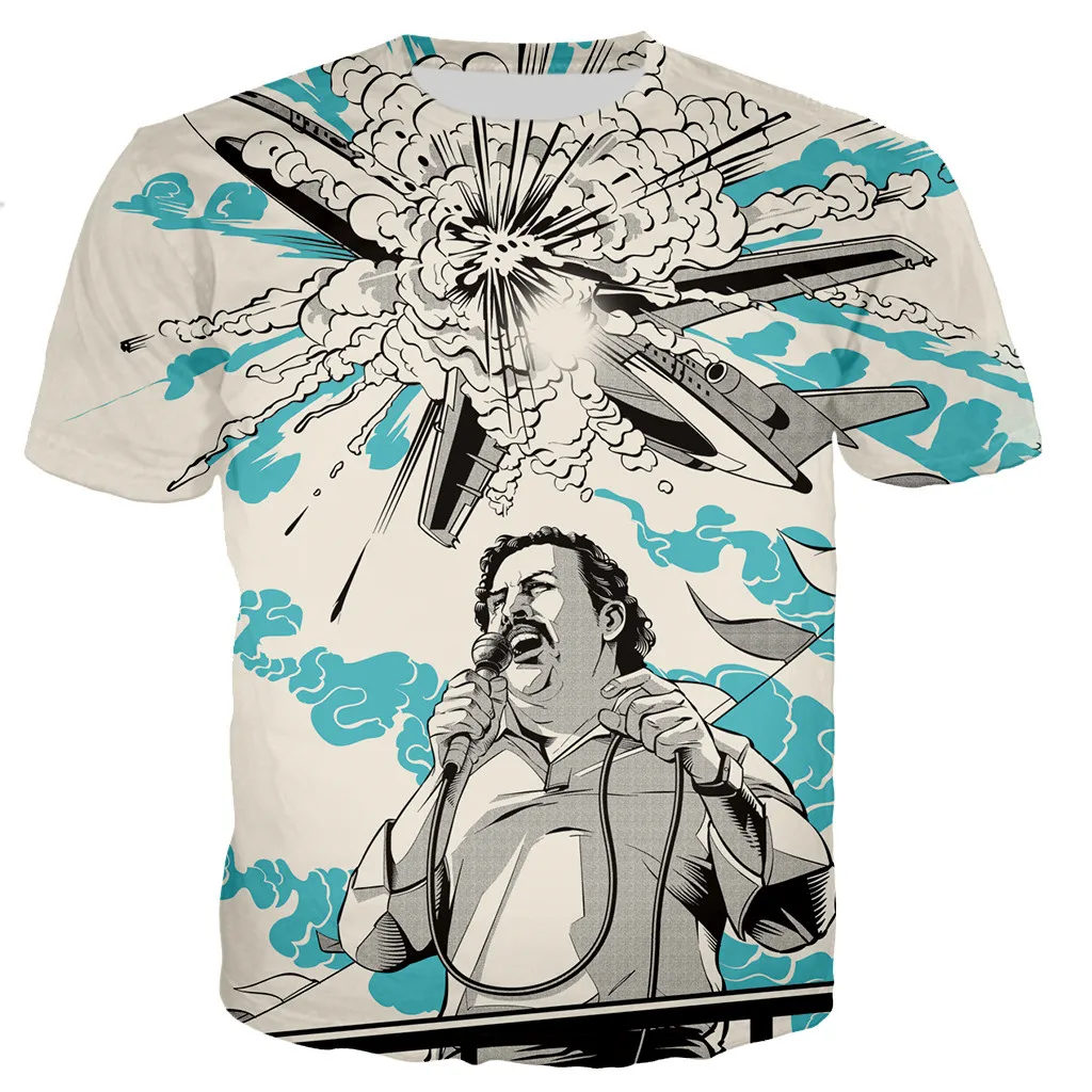 New Narcos Pablo Escobar Narcos 3D Printed T-shirt Men Women Fashion Casual Tshirt Harajuku Streetwear Oversized Tops 6XL