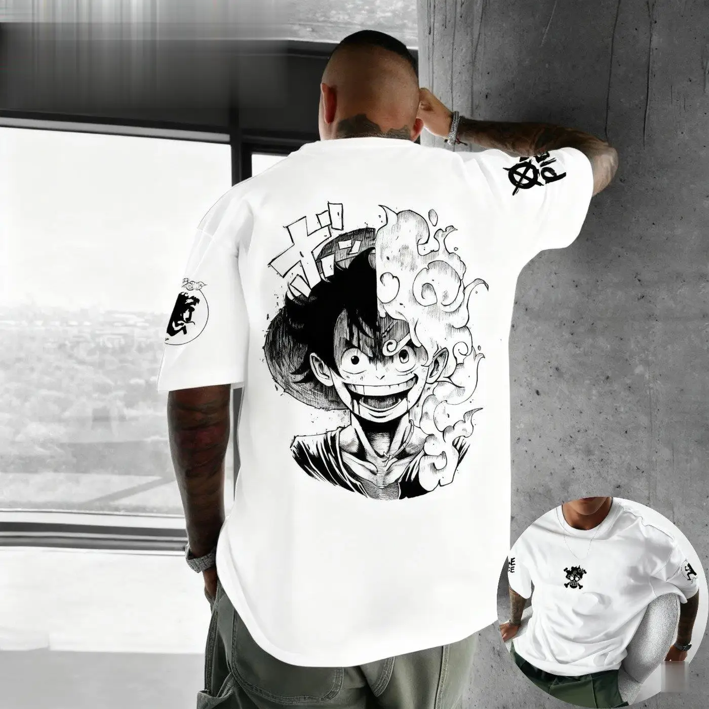 

Y2k One Piece Luffy Graphic T Shirt Men Women Anime Printed Summer Trendy New Short Sleeve Tee Oversized Casual Tops Streetwear