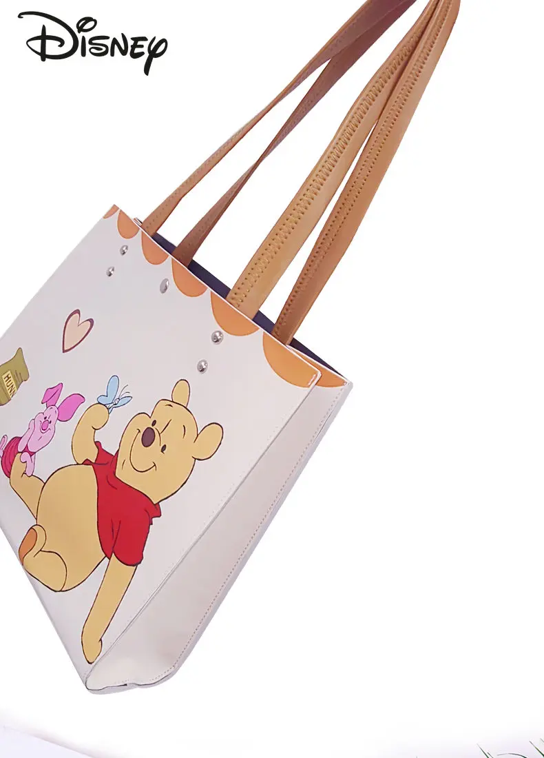 Disney winnie-女性のハンドバッグ,魅力的なショッピングバッグ,ファッショナブル,大容量,仕事に行く,漫画,多用途,カジュアル,シンプル