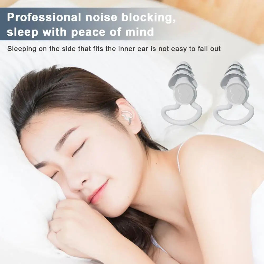 ノイズリダクション防音耳栓、シリカゲル睡眠耳栓、便利なワークショップ、着用に快適、家庭用品