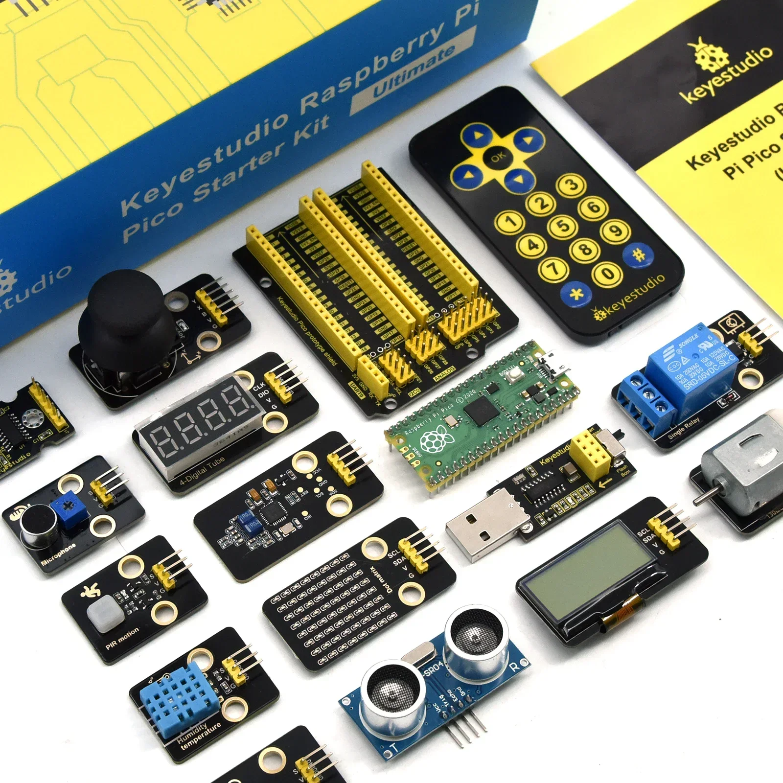 Advanced Sensor Starter Kit Ultimate DIY Bundle for MicroPython & Arduino IDE Programming Compatible with Raspberry Pi Pico