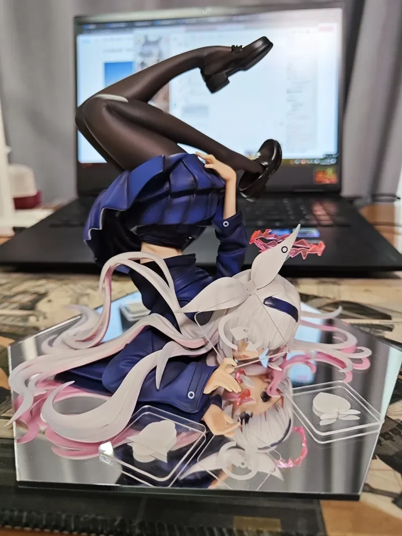 

UP Factory Bicolor Reverse Plana Lock Figure Blue Archive JK Black Silk Mirror Base GK Model CollectibleDesk Ornament Anime Gift