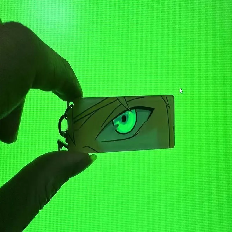Naruto Illuminated Eye Bar Keychain Pendant Acrylic Naruto Cartoon Bestseller Peripheral Figurine Model Gift Toys