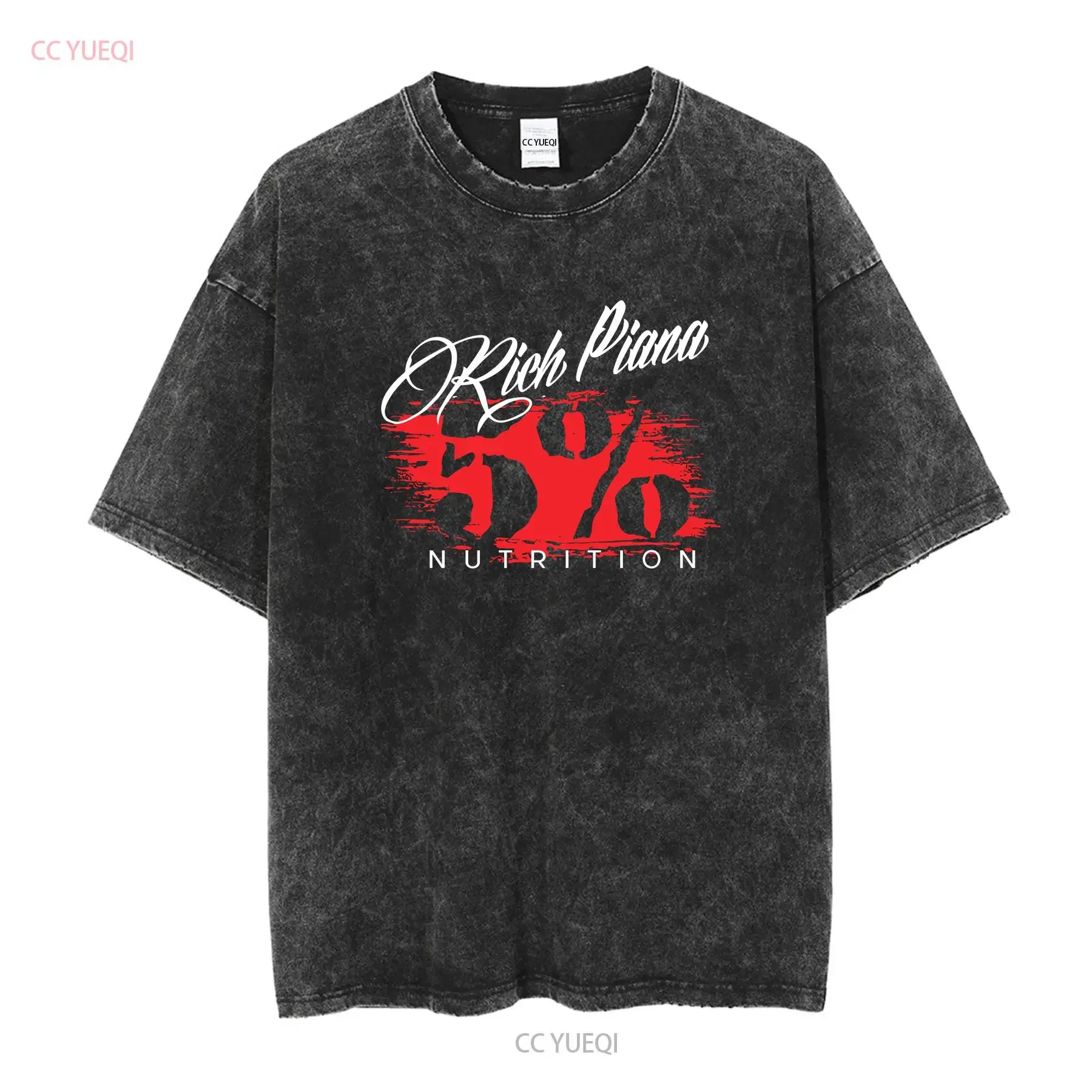 Rich Piana 5 Nutrition Bodybuilding Gym Men's Black T Shirt Size XL vintage Washed fashion Stretched Top For Everyday Wear Soft