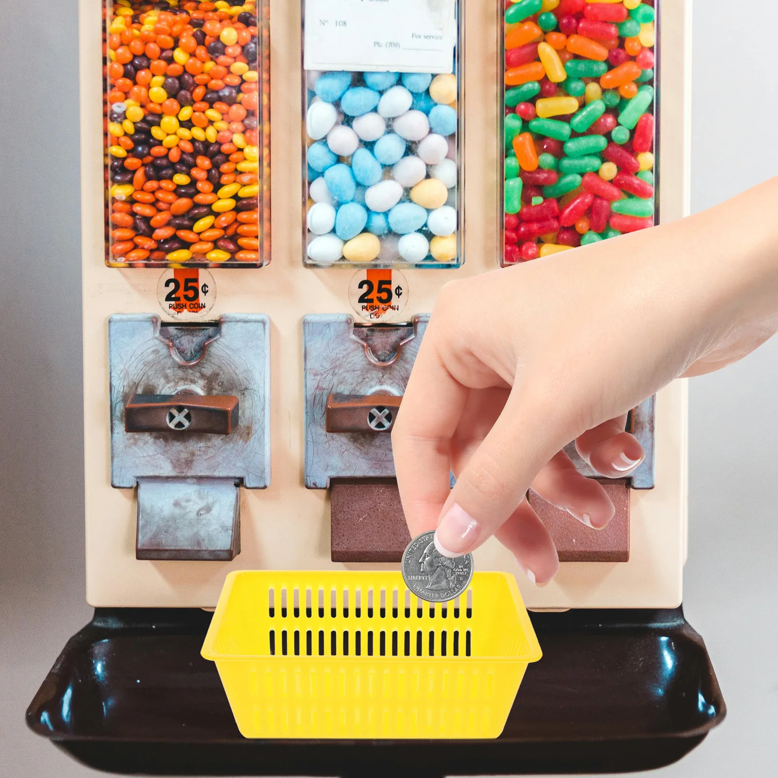 12pcs Baskets Vending Machine Bins Large Capacity Thickened Coin Cases Classroom Bins Plastic Gaming Arcade Use