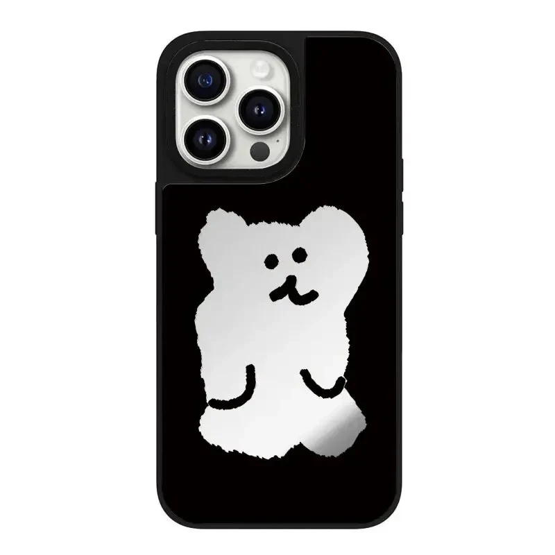 

Cartoon Bear Shadow Mirror Phone Case Cover for IPhone 11 12 13 14 15 Pro Max Case for IPhone 15 Pro Max