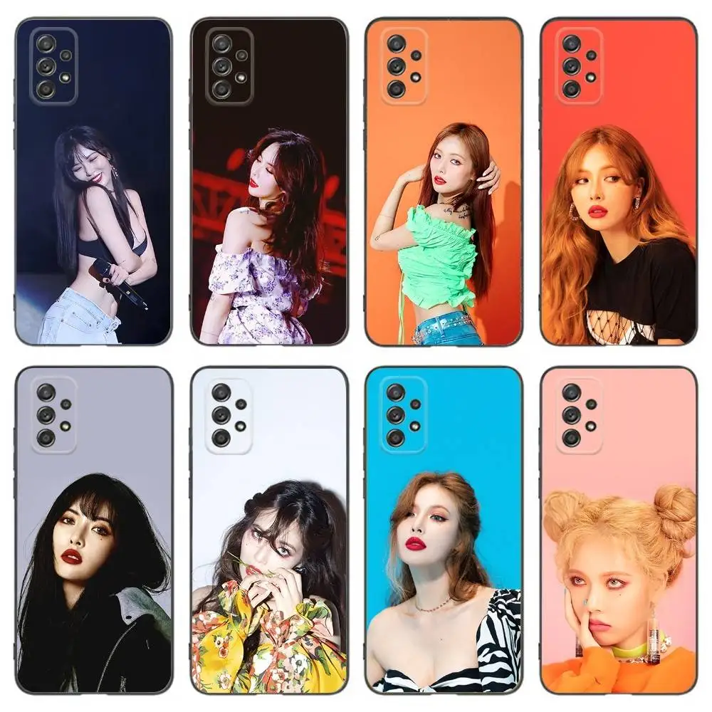 

H-HyunA Nabillera Singer Phone Case For Samsung Galaxy A13,A21s,A22,A31,A32,A52,A53,A71,A80,Soft Black Shell