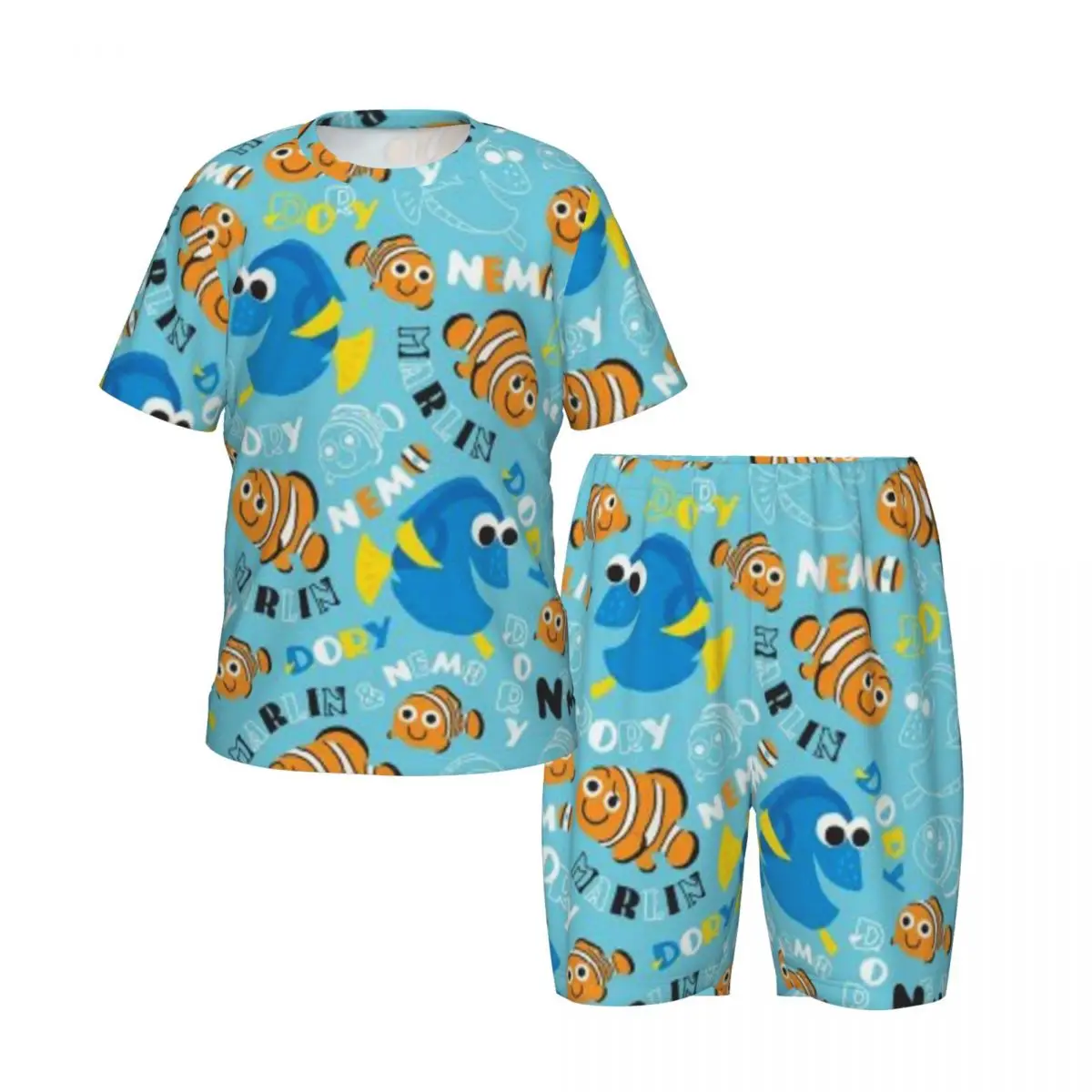 

boy's girl's Pajamas Set Finding Nemo Dory And Nemo Down Tops and Shorts Pajama 2 Piece Pyjama Nightwear Loungewear