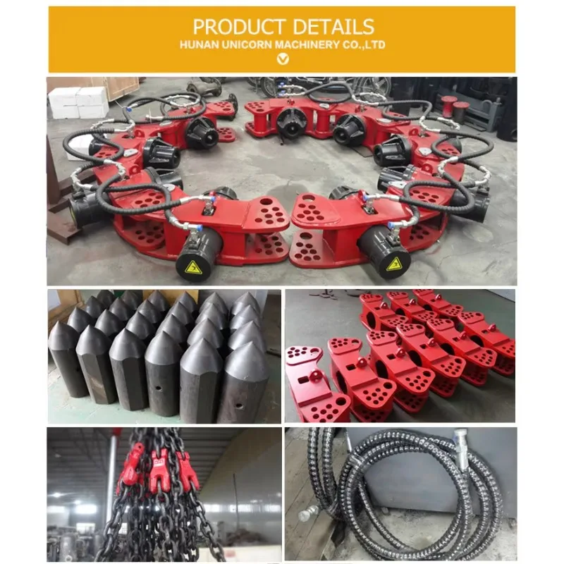 Hydraulic Pile Breaker Manufactures Construction 16mn Cut Excavated Hydraulic Cutting Concrete Pile Head Breaker Cutter Crusher