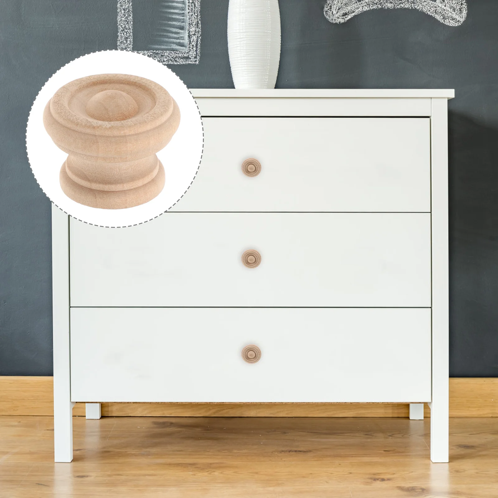 

12Pcs Wooden Drawer Knobs Mushroom Style for Cabinets Dressers Door Handles Kitchen Pulls Wood Drawer Knobs Wooden Handles