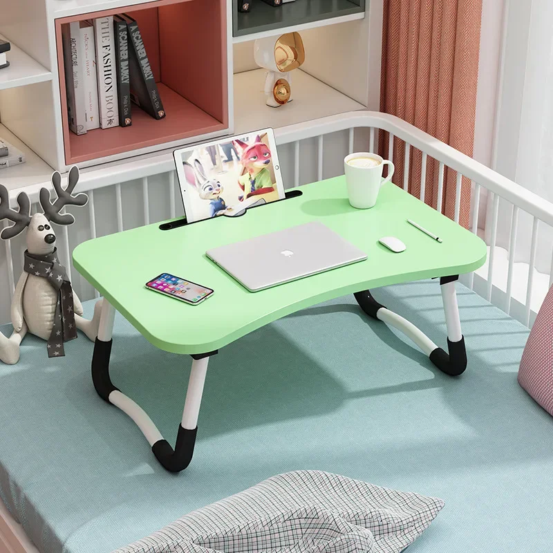 Home Furniture Folding Computer Desk, Multifunctional Folding Table for Bed, Lazy Student Dormitory Small Table