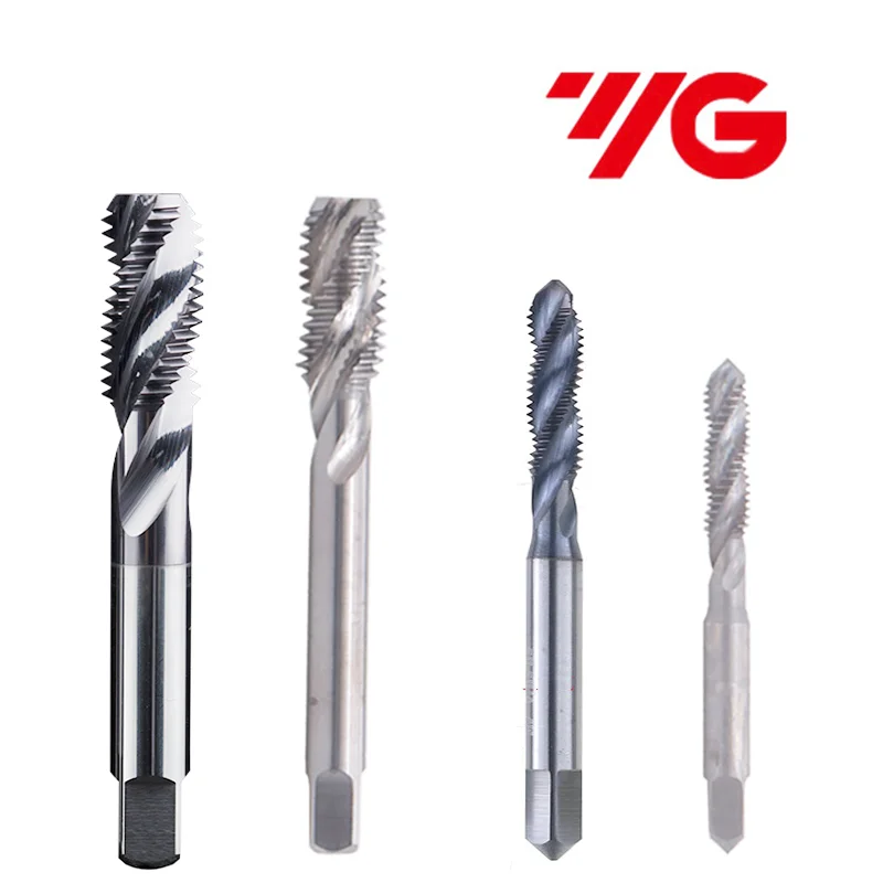 

YG Tungsten Steel Metric Spiral Fluted Tap Solid Carbide HRC50-65 M1M1.2M1.4M2M2.5M3M4M6M8M10M12M14M16 Machine TICN-Coating Taps