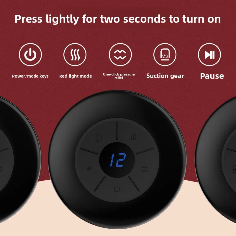 Luxury Home Electric Cupping Instrument Intelligent Vacuum Suction Hot Compress Device for Body Perfect Gift