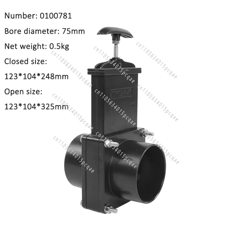 75mm Black Water Tank Drain Valve for RV Accessories Clean Water and Sewage Tank for RV Camping RV Tools