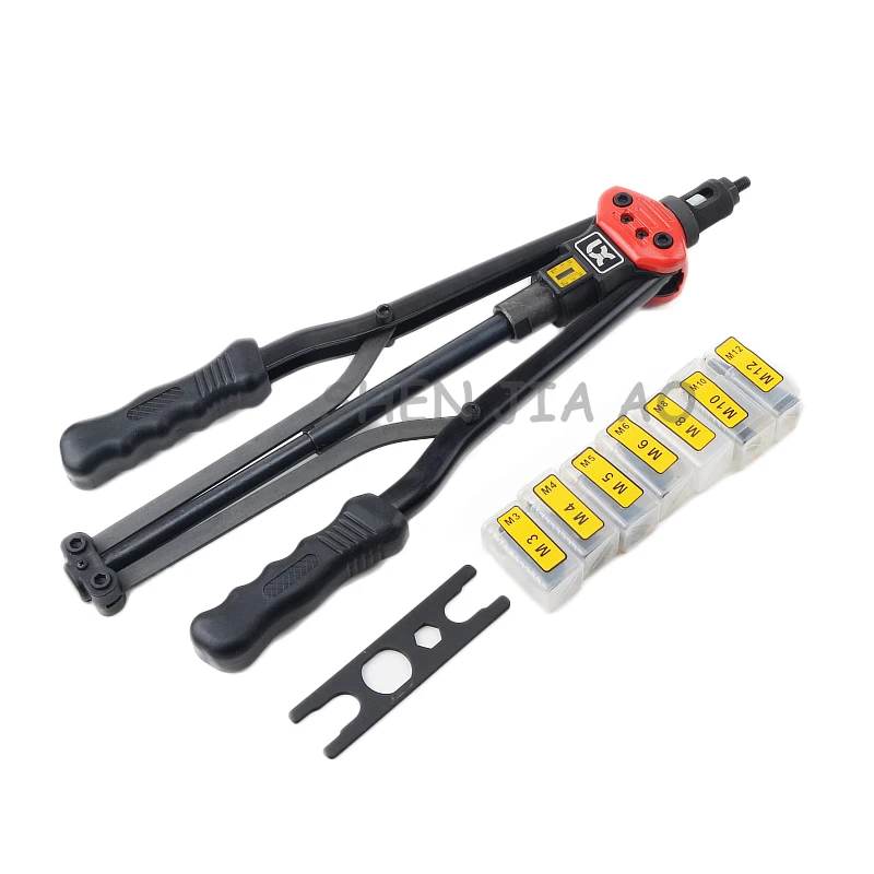 1pc M3-M12 Hand riveting nut gun BT604 hand riveter pull rivet nut riveting automatic back tools with stroke scale